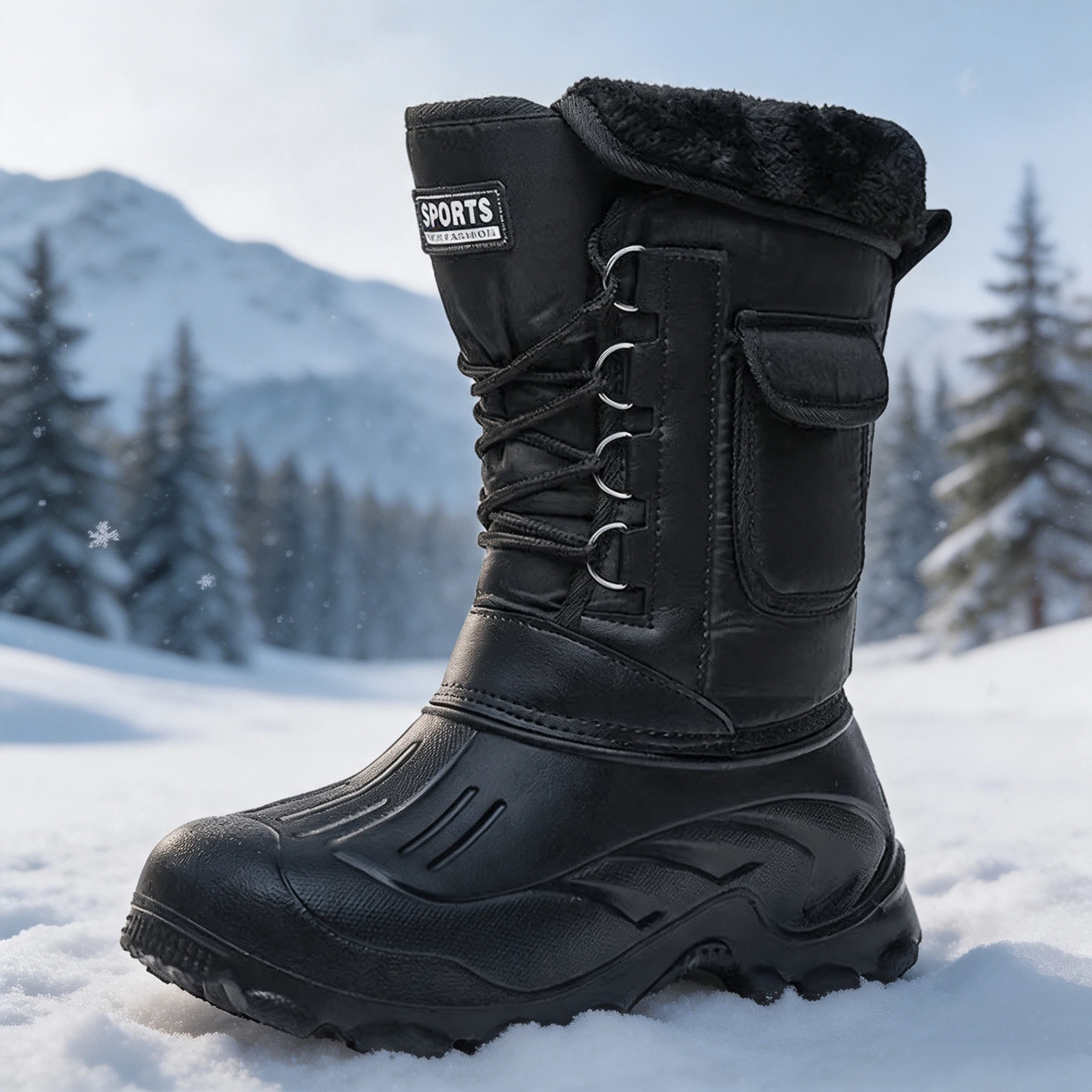 Męskie zimowe buty śniegowe, b – Fishing Boots recenzja i cena