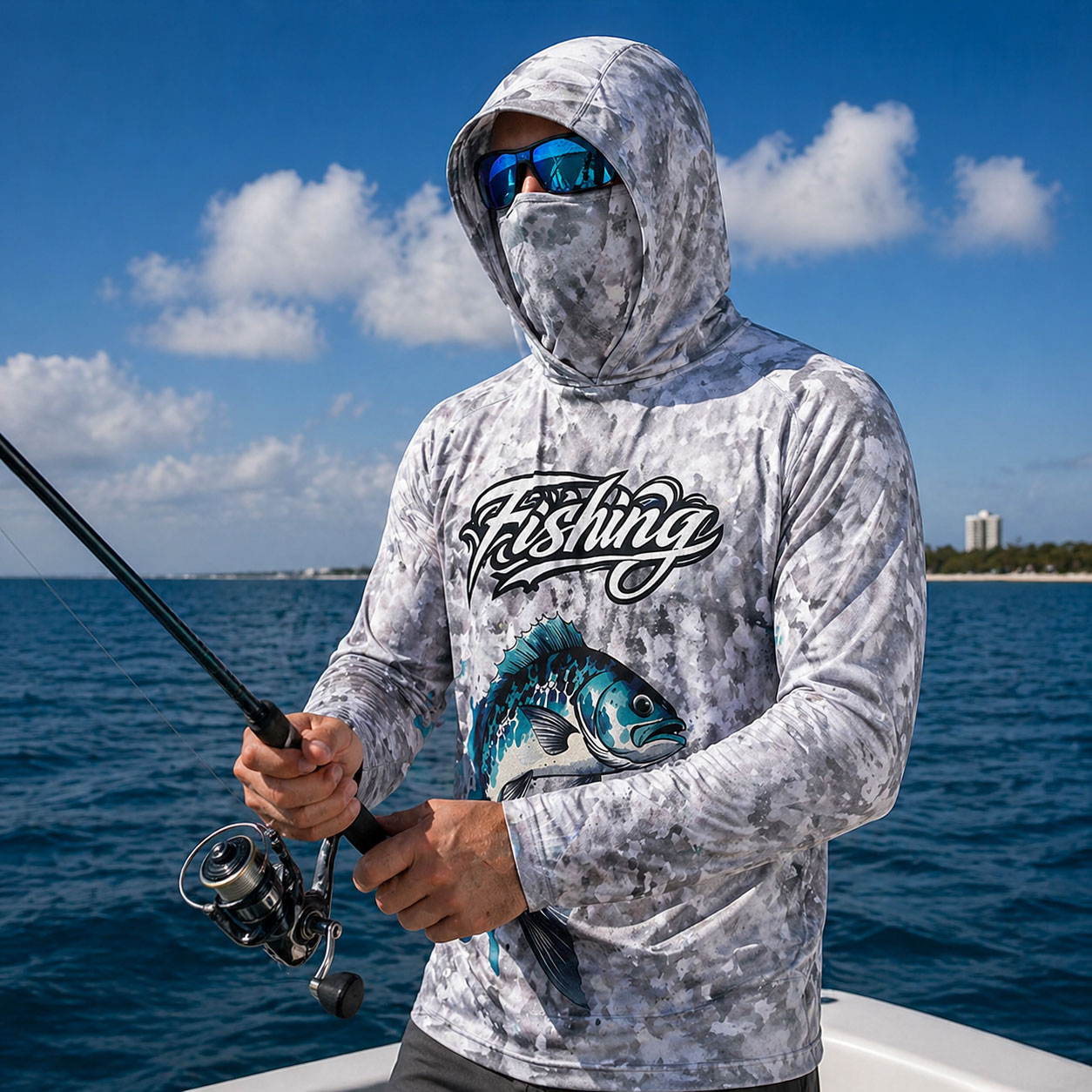 Koszulka wędkarska z kapturem  – Fishing Mask Sun Protection recenzja i cena